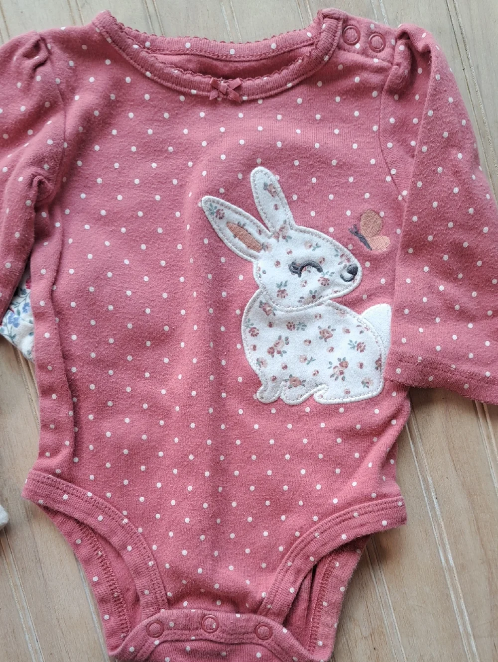 Carter’s OshKosh Floral Bunny Cottagecore 100% Cotton 2-Piece Bodysuit Set